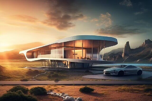 تصاویر هوش مصنوعی از خانه‌ها در سال ۲۰۵۰