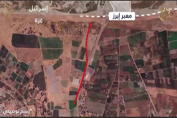 کشف «بزرگ‌ترین تونل حماس» در نوار غزه به طول ۴ کیلومتر در عمق ۵۰ متری زمین
