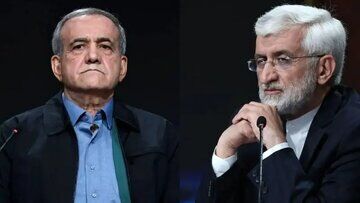 دو انتخاب معنادار برای پزشکیان و جلیلی با دو پیام متفاوت برای جامعه؛ جلیلی پای منبر ارضی نشست و پزشکیان در جوار شیخ حسین انصاریان + تصاویر