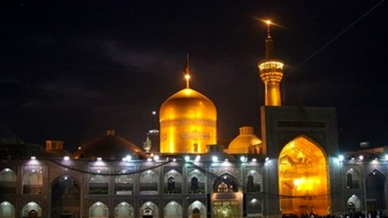 شمع گردانی خدام امام رضا با حضور محمد باقر قالیباف