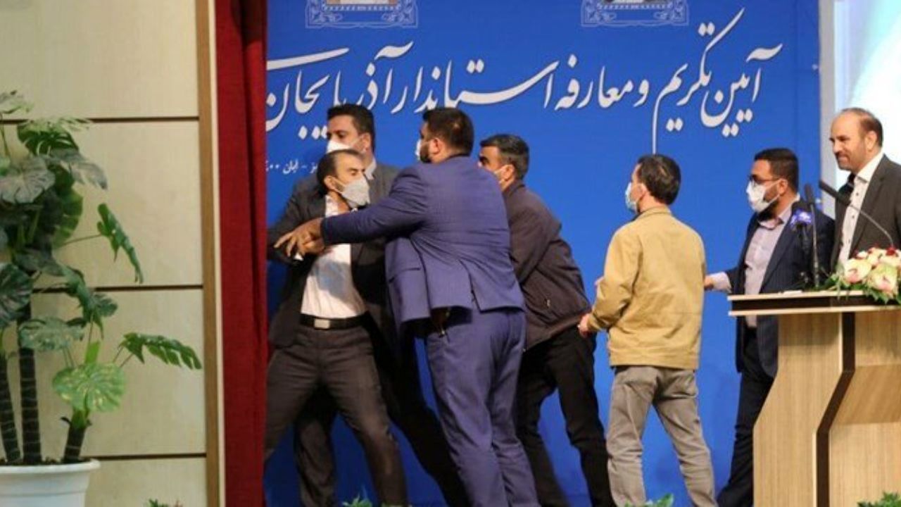 دعوا در مراسم معارفه استاندار جدید/ استاندار سیلی خورد