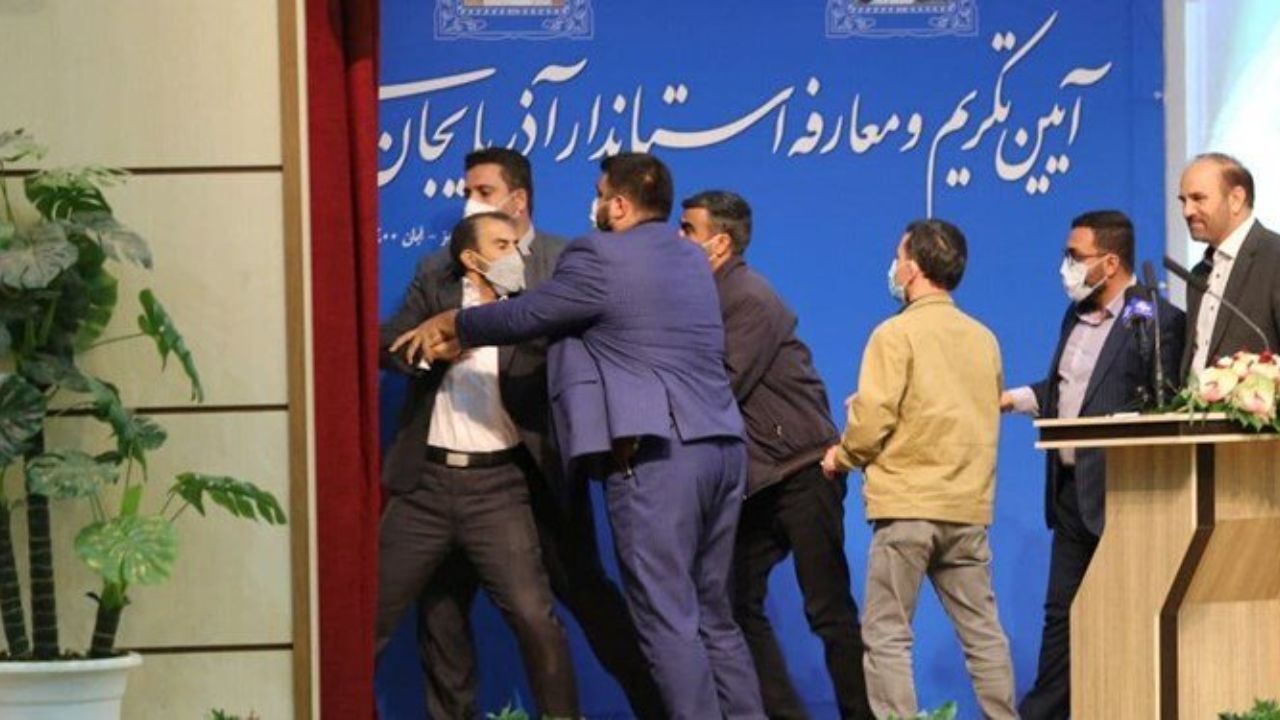 دعوا در مراسم معارفه استاندار جدید/ استاندار سیلی خورد
