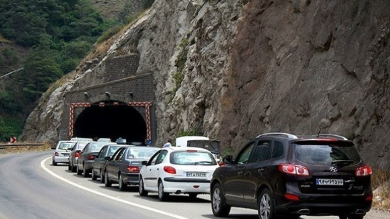 ترافیک شدید در جاده چالوس