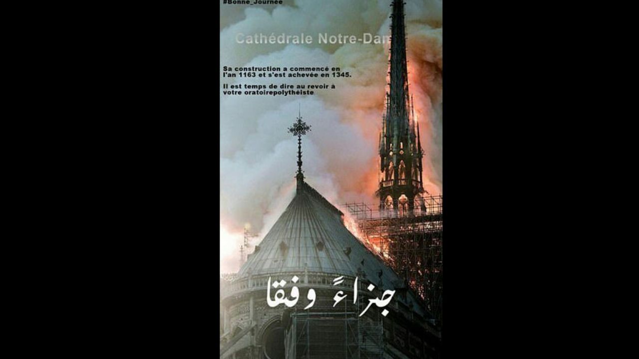 داعش آتش‌سوزی کلیسای جامع نوتردام را به سخره گرفت