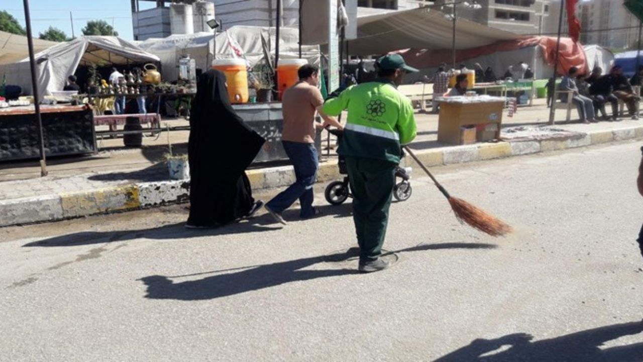 850 پاکبان شهر کربلا را نظافت می‌کنند