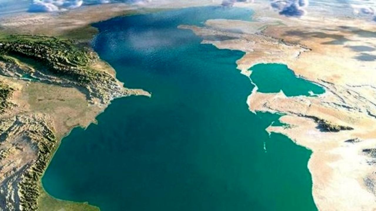 نقشه پایش ماهواره‌ای دمای آب دریای خزر منتشر شد