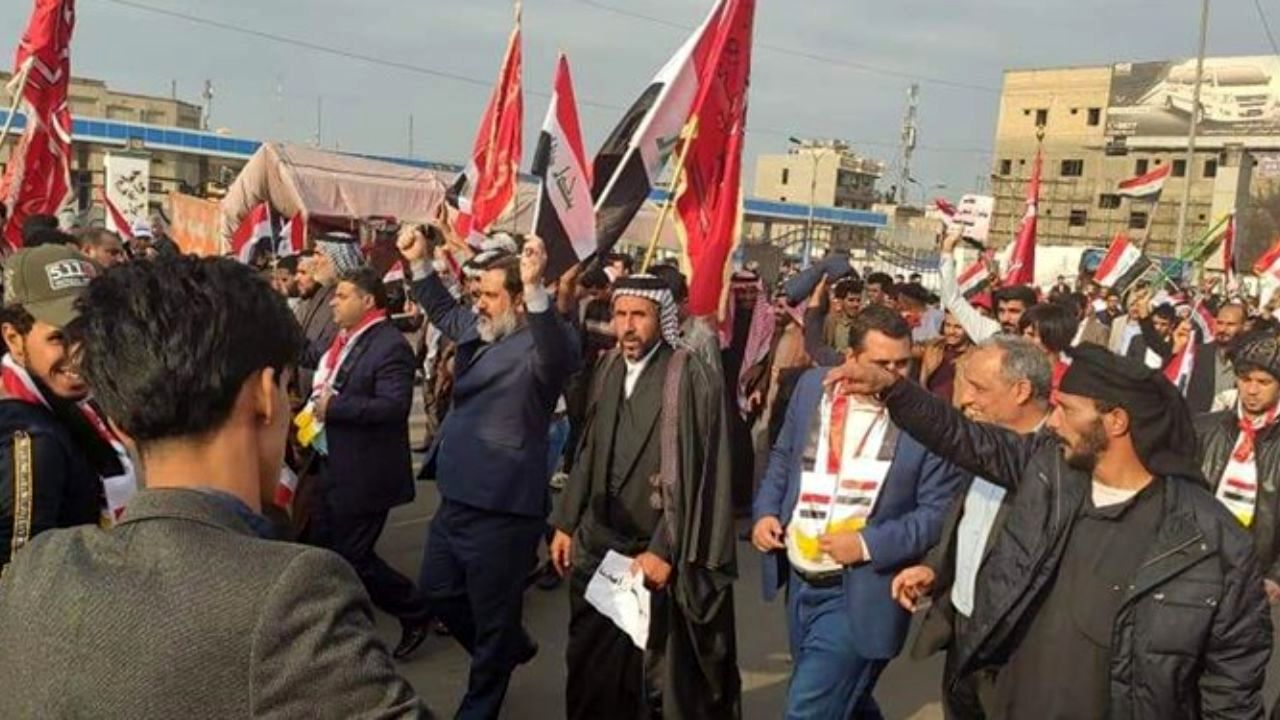 میلیون ها نفر از مردم عراق علیه آمریکا تظاهرات کردند