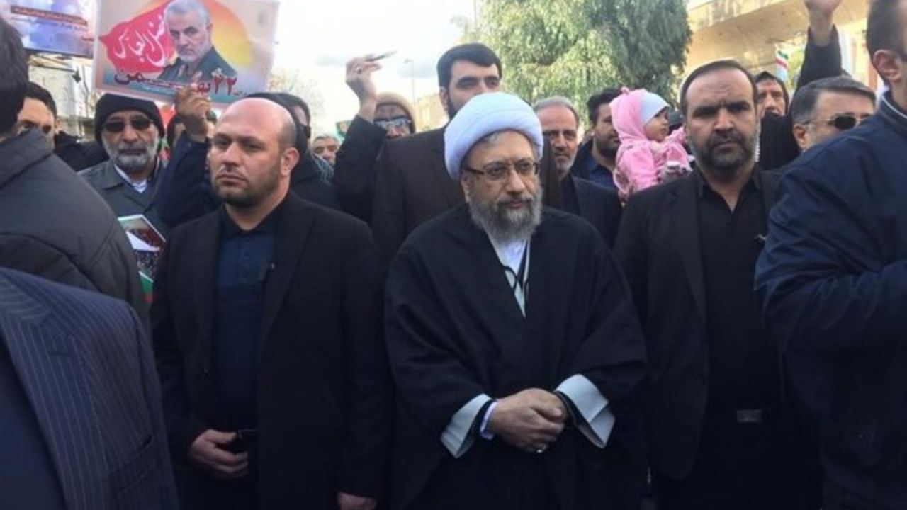 رئیس مجمع تشخیص نظام، علما و مسئولان در راهپیمایی 22 بهمن قم