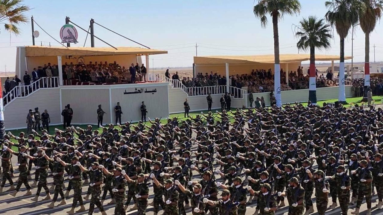 رژه نیروهای سازمان الحشد الشعبی آغاز شد