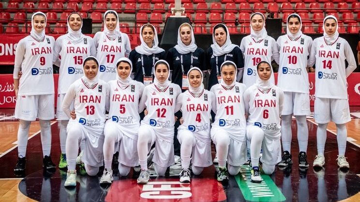 پیروزی دختران نوجوان بسکتبال ایران مقابل لبنان