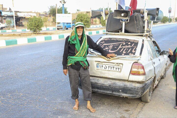 اقدام خطرناک و حادثه‌ساز یک زائر اربعین با پراید «خسته»+ویدئو