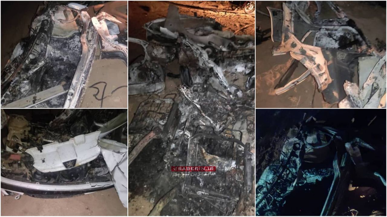 حمله پهپادی سپاه به خودرو حامل فرماندهان گروهک جیش‌الظلم + عکس
