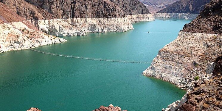تصاویر ناسا از خشکسالی شدید دریاچه «مید» در آمریکا