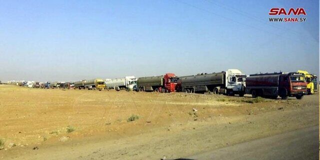 آمریکایی‌ها ۴۵ تانکر نفت مسروقه سوریه را به عراق منتقل کردند
