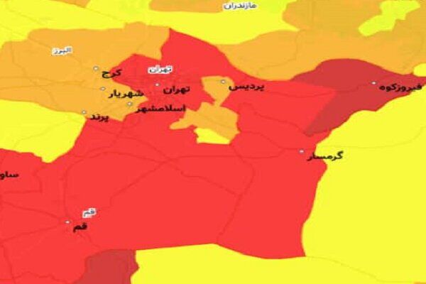 با شیوع اومیکرون، تهران قرمز شد