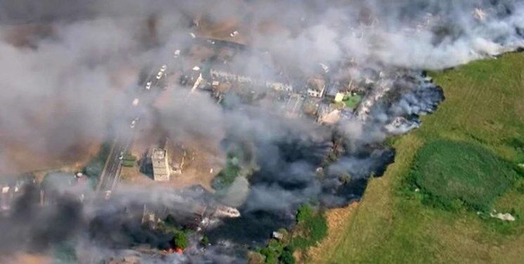 آتش سوزی‌ عظیم در شرق لندن