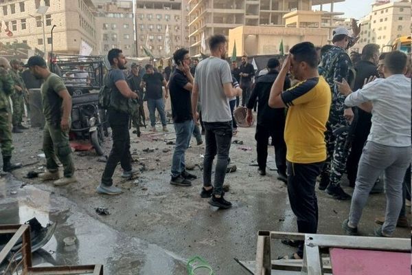 انفجار در نزدیکی اقامتگاه رئیس‌جمهور فرانسه در دمشق+ فیلم