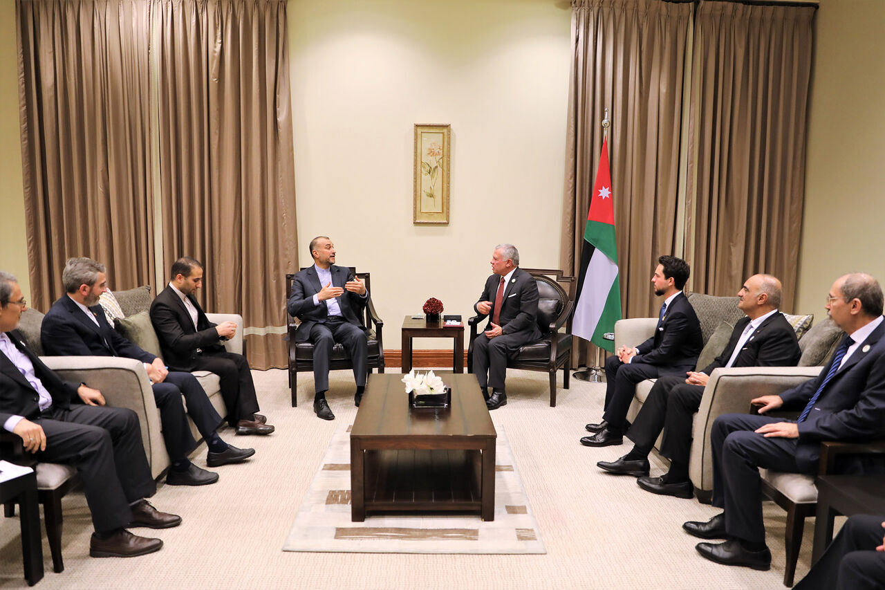 امیرعبداللهیان پیام رییسی را تسلیم پادشاه اردن کرد