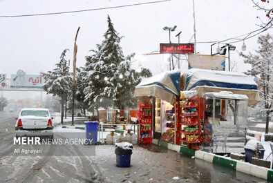 بارش برف زمستانی در ارومیه