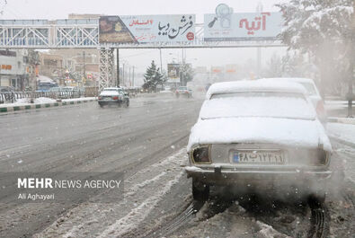 بارش برف زمستانی در ارومیه