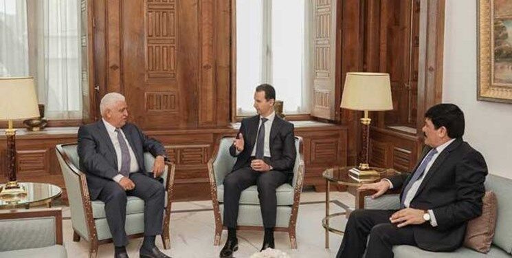 دیدار رئیس الحشد الشعبی با بشار اسد